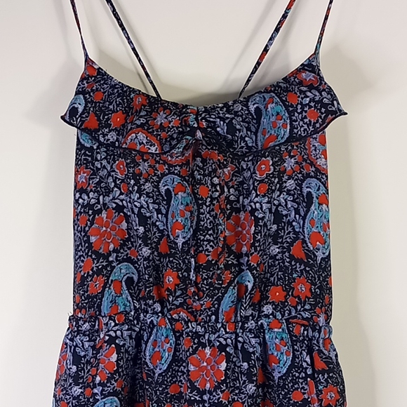 American Eagle Outfitters Navy/ Paisley Print Sleeveless Sheer Dress Size S/P - Picture 8 of 16